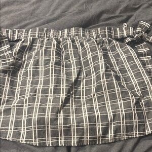 Plaid Black and White Women's Skirt